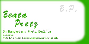 beata pretz business card